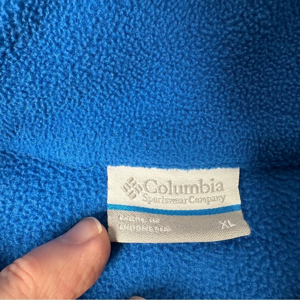 Columbia Mens Fast Trek II Full Zip‎ Fleece Jacket Blue XL Grey Chest Pocket - Picture 4 of 5
